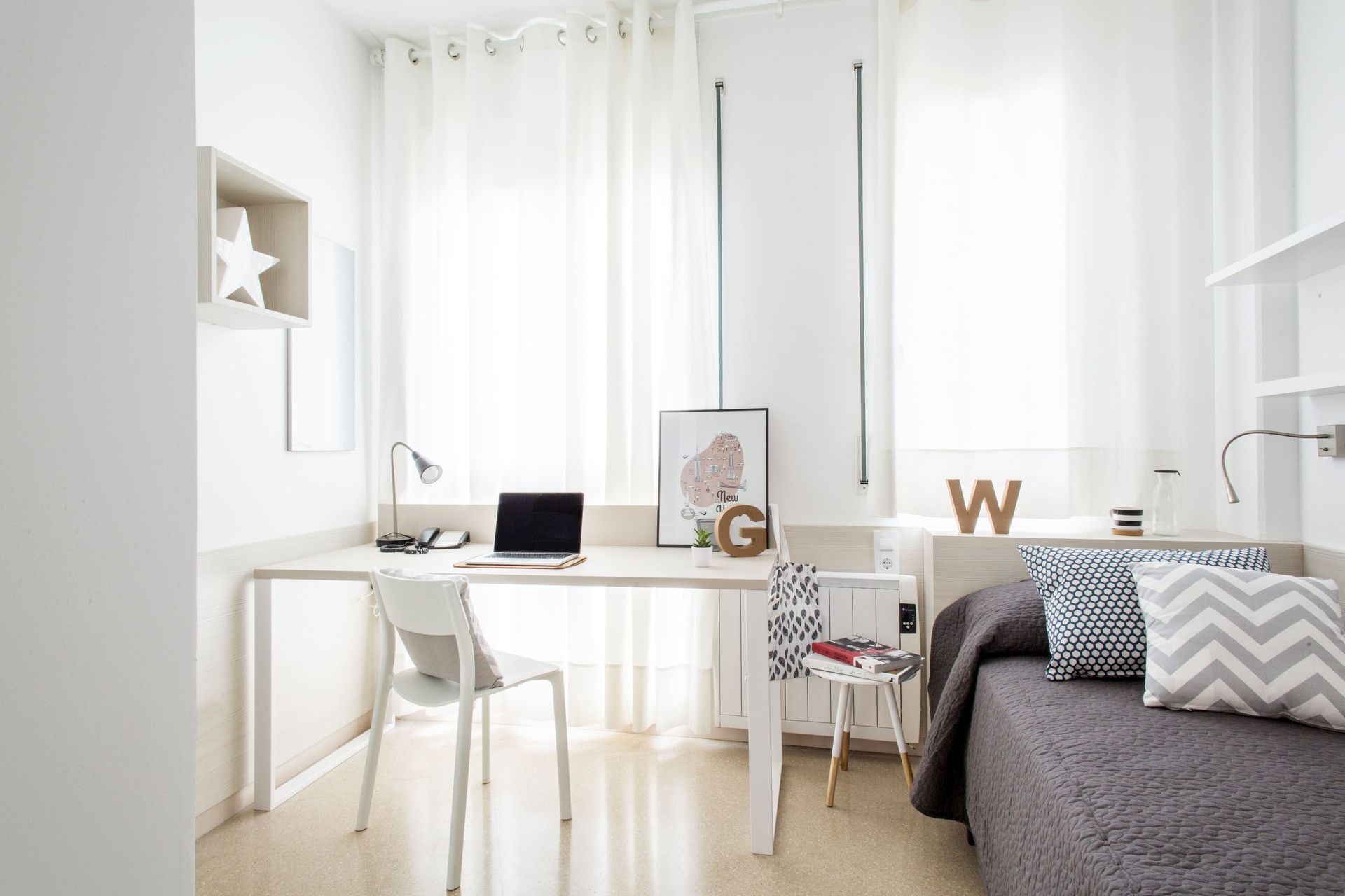 habitación individual con cocina compartida