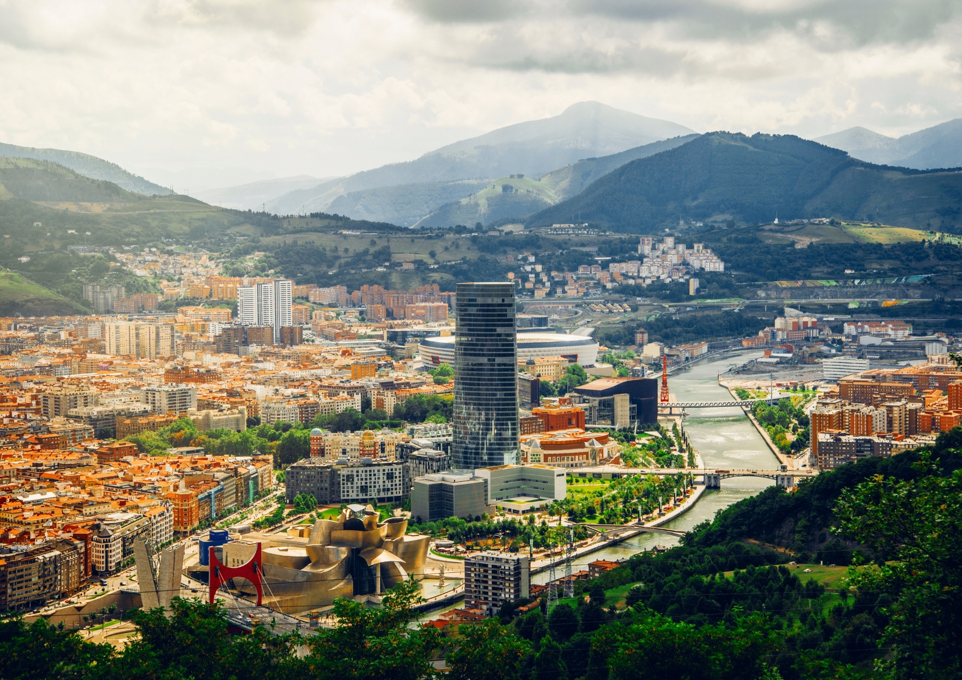 Vista area de Bilbao